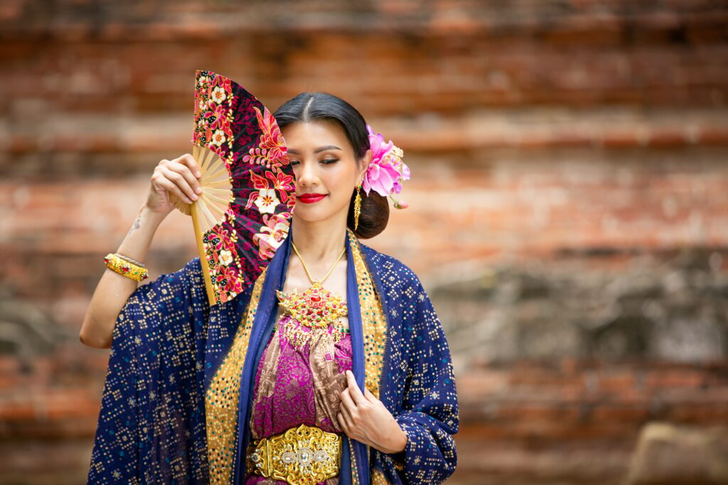 Tender Indian girl in saree