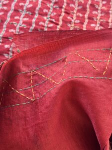 Tussar Kantha Saree - Image 3