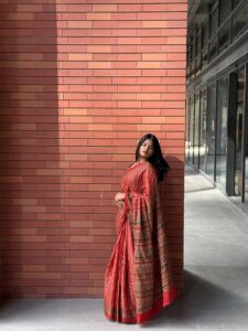 Tussar Kantha Saree - Image 6