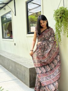 Kalamkari Mul Mul Cotton Sarees - Image 4