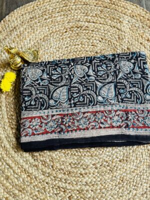 Kalamkari Mul Mul Cotton Sarees