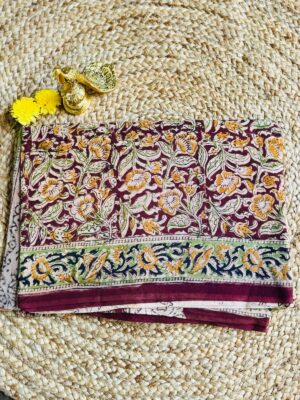 Kalamkari Mul Mul Cotton Sarees
