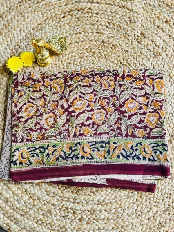 Kalamkari Mul Mul Cotton Sarees