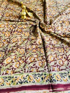 Kalamkari Mul Mul Cotton Sarees - Image 2