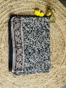 Kalamkari Mul Mul Cotton Sarees - Image 4