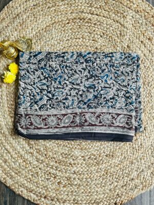 Kalamkari Mul Mul Cotton Sarees